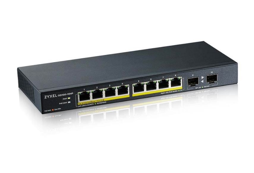 Zyxel GS1100-10HP mrežni preklopnik, 8xGbE, 2x SFP, 120W PoE 2