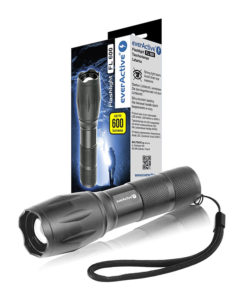 Ročna LED svetilka, 600 lumnov FL600 (dioda CREE XM-L2) 6