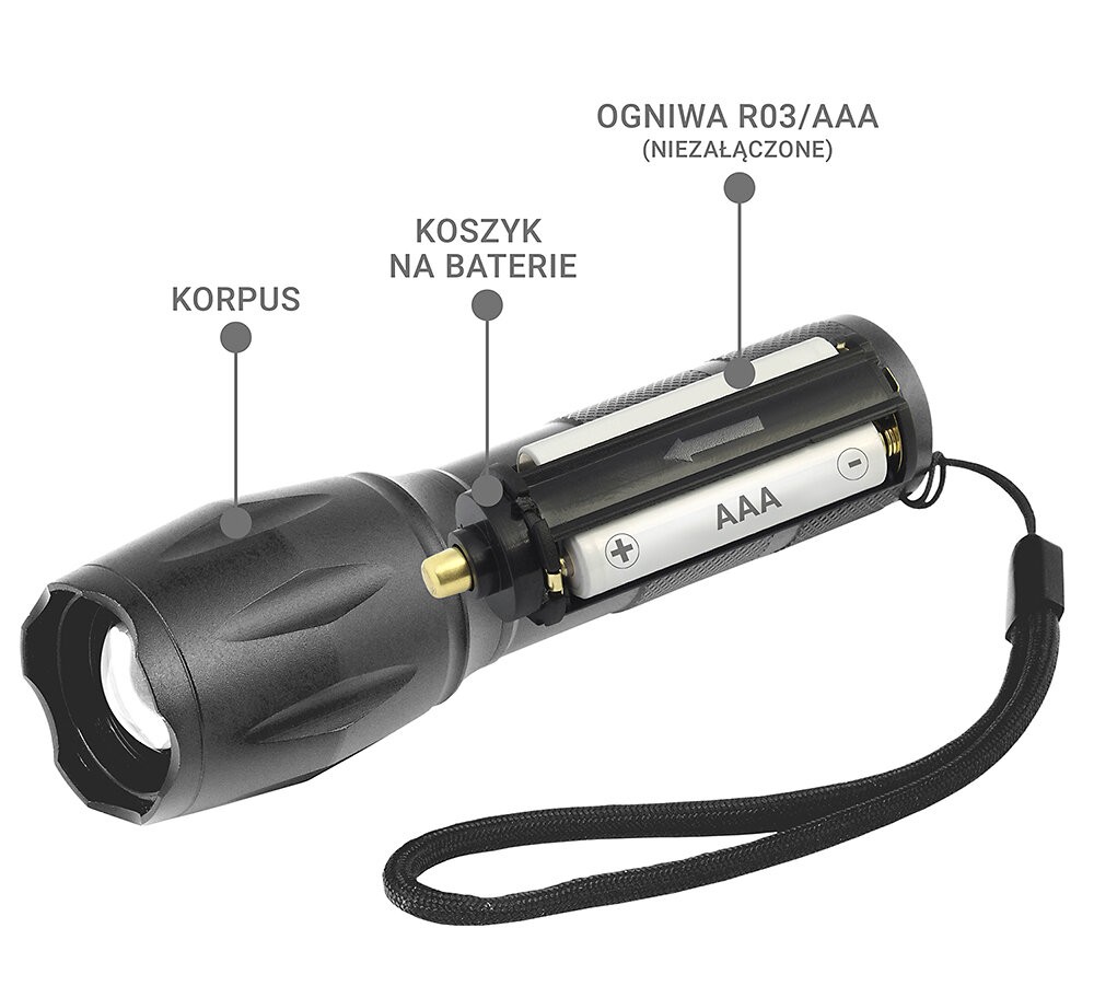 Ročna LED svetilka, 600 lumnov FL600 (dioda CREE XM-L2) 7