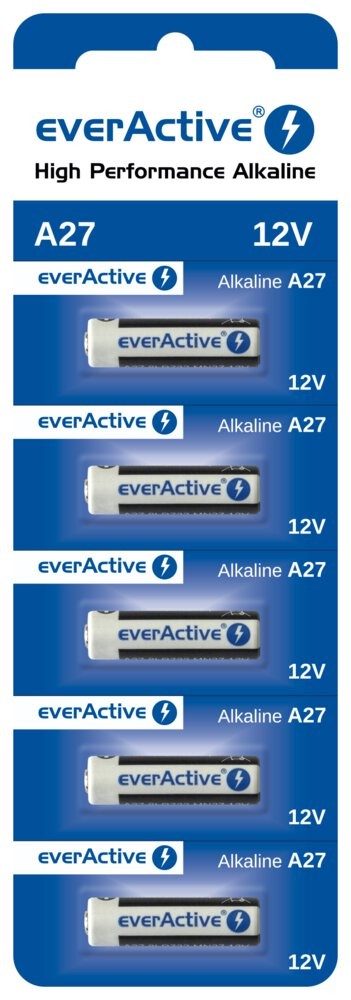 Alkalne baterije 27A 12V, blister 5 kosov