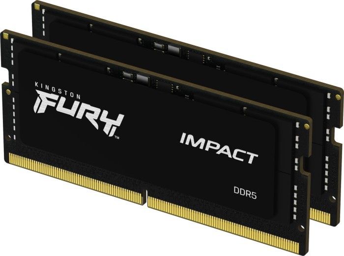Kingston Fury Impact DDR5 SODIMM 32GB (2x16GB) kit, 4800MHz CL38