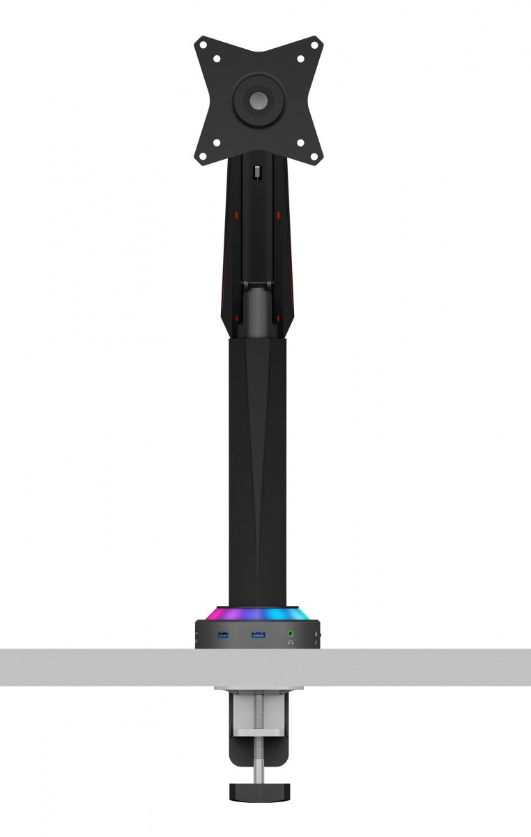 IcyBox Nosač za monitor IB-MSG303BL-T do 32" s USB HUB, iRGB 5