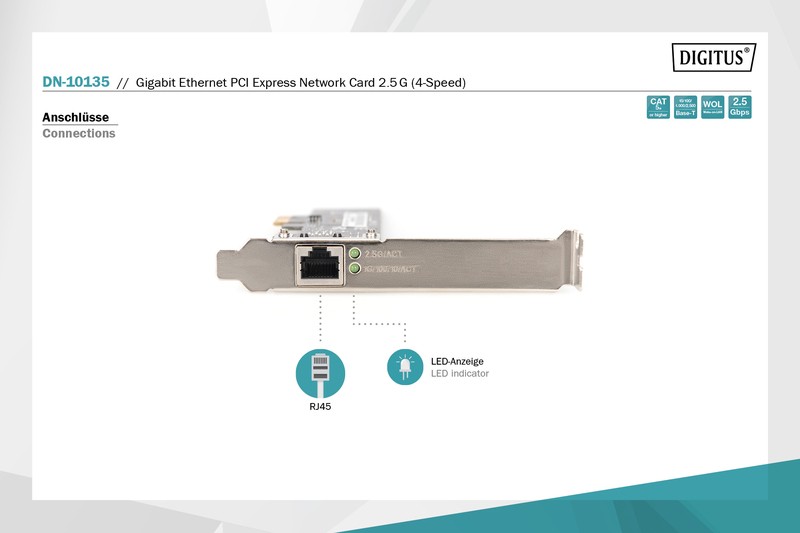 Mrežna kartica PCI Express 1x RJ45, 2.5 Gigabit Ethernet 8
