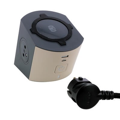 Podaljšek 2x2P+Z Indukcijski + USB A/C 5