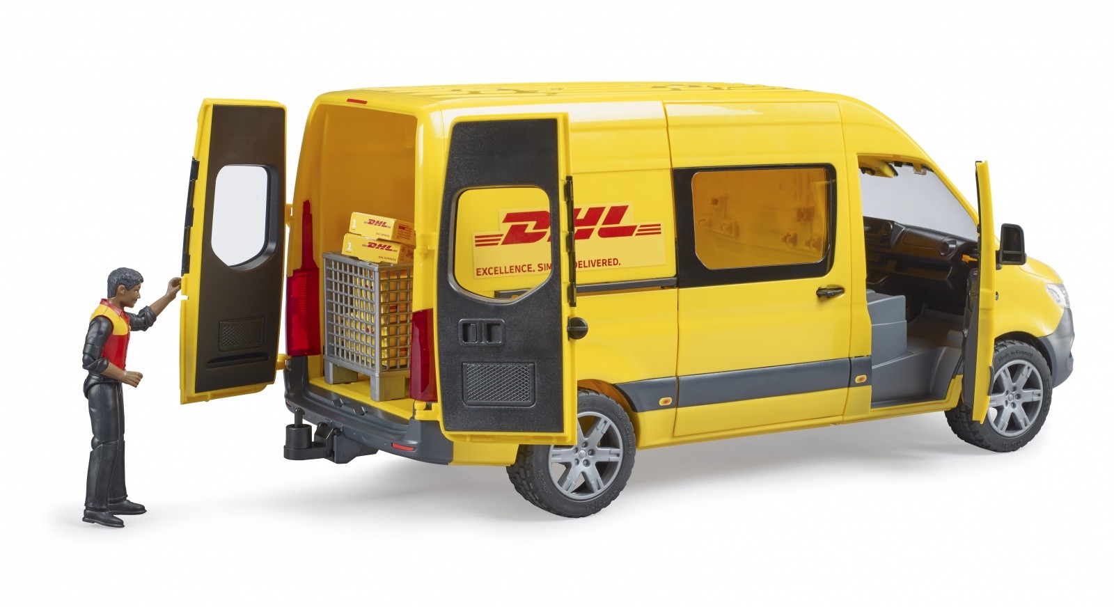Model avtobusa MB Sprinter DHL s figurico in dodatki 2