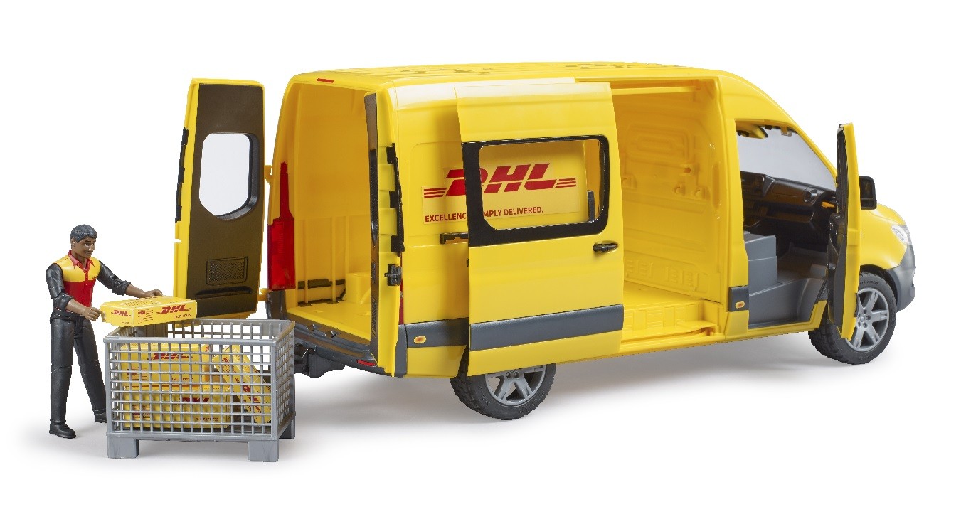 Model avtobusa MB Sprinter DHL s figurico in dodatki 3