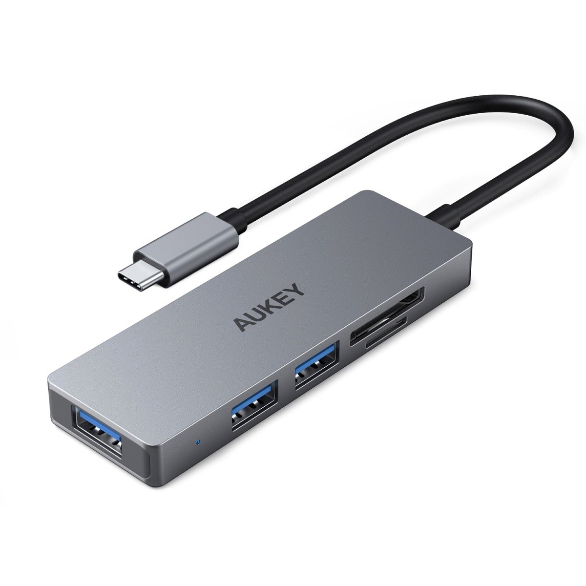 USB-C Hub CB-C63 aluminijast | Ultra tanek | 4v1 | 3xUSB 3.1 | 1xMicroSD & SD