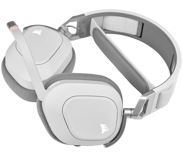 Corsair HS80 RGB Gaming slušalke z mikrofonom, bele, prostorski zvok 3