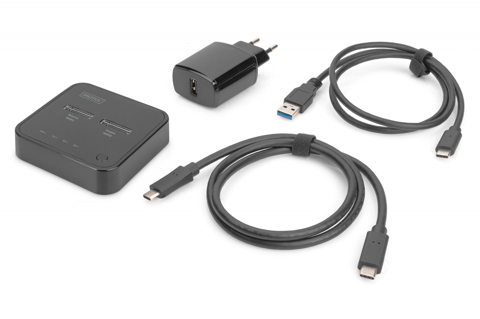 Dvojna postaja za SSD M.2 NVMe s kloniranjem, USB-C, črna 7