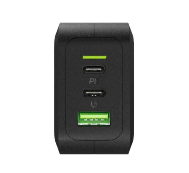 65W omrežni polnilnik PowerGaN, PD 3.0, QC 3.0, 2xUSB-C, 1xUSB-A 2