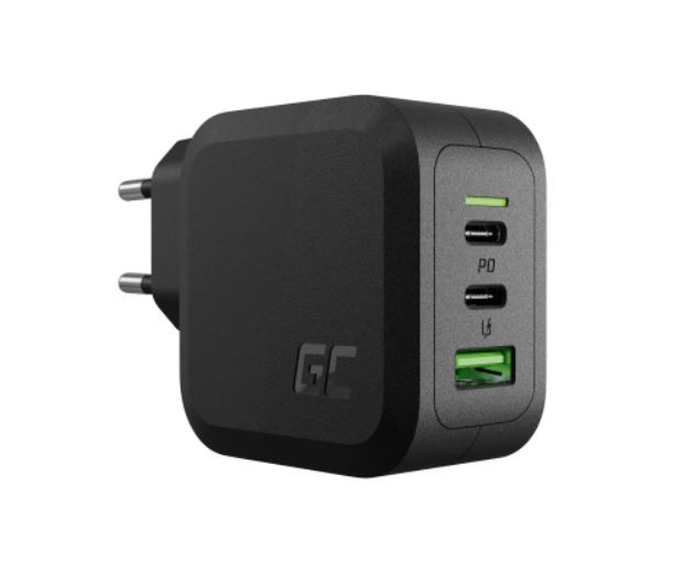 65W omrežni polnilnik PowerGaN, PD 3.0, QC 3.0, 2xUSB-C, 1xUSB-A