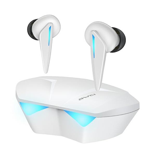 Brezžične slušalke Bluetooth 5.0 TWS Gaming T23, bele