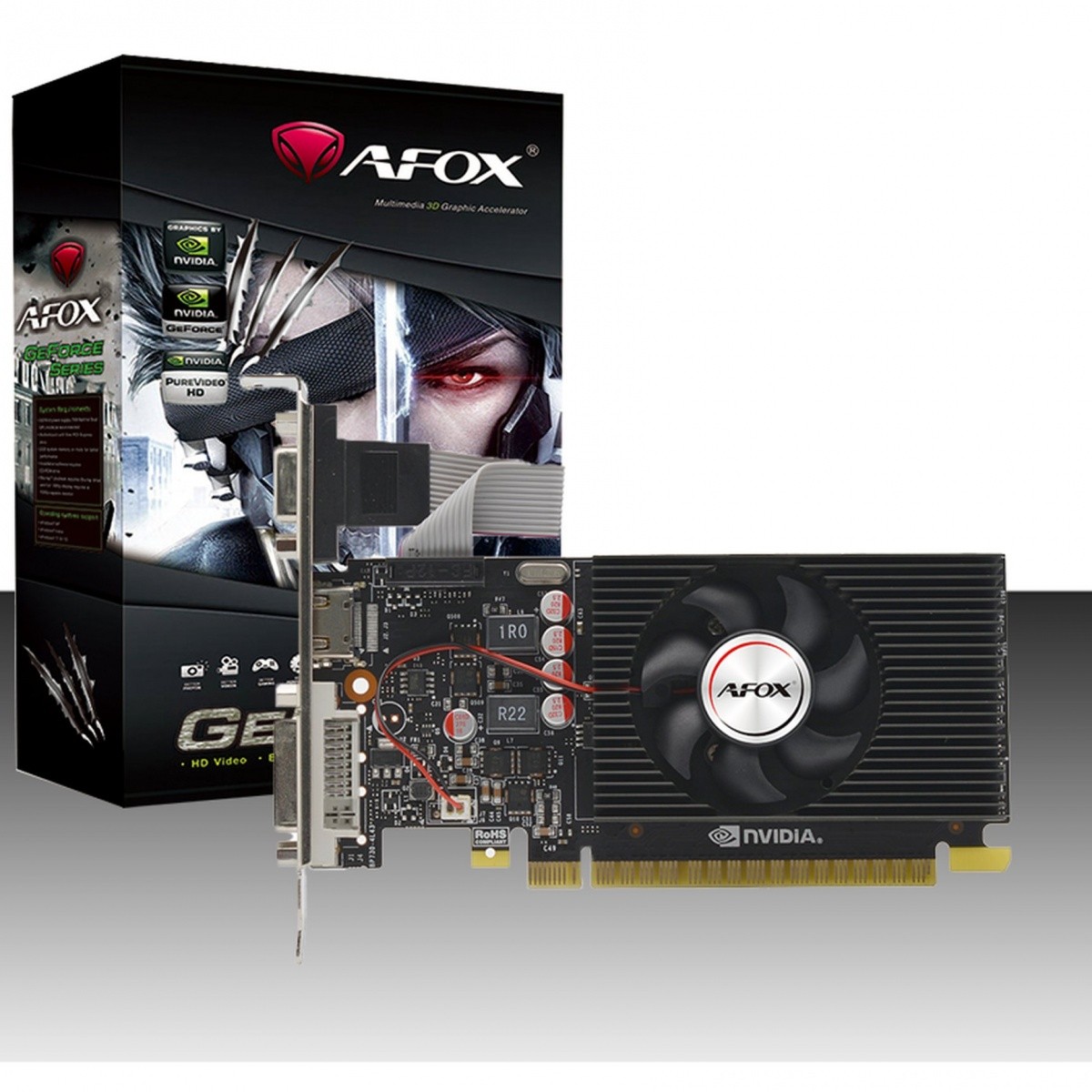 Grafična kartica AFOX GeForce GT240, 1GB DDR3, 128-bit, DVI/HDMI/VGA, LP 2