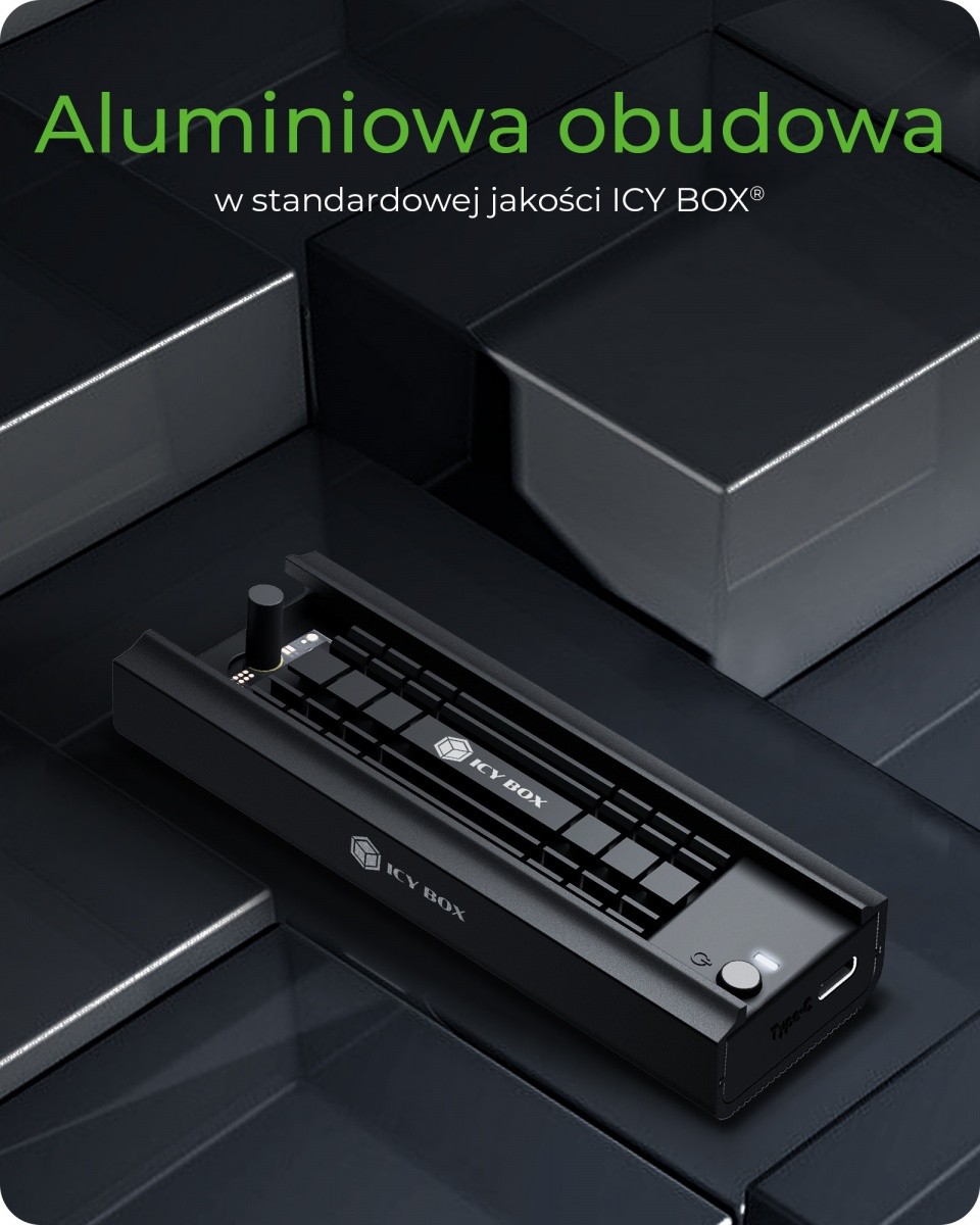Priklopna postaja za M.2 NVMe in SATA SSD, USB 3.2 Gen2 Type-C, aluminij 8