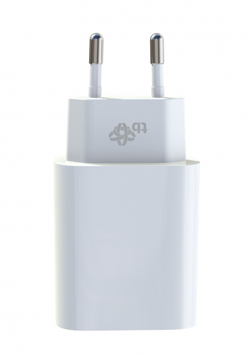 Polnilnik USB-C + USB-A, 2x3A, PD, bel