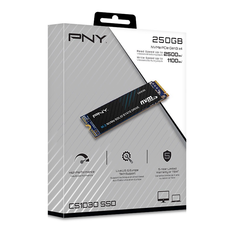 SSD disk PNY CS1030, 250GB, M.2 NVMe 2