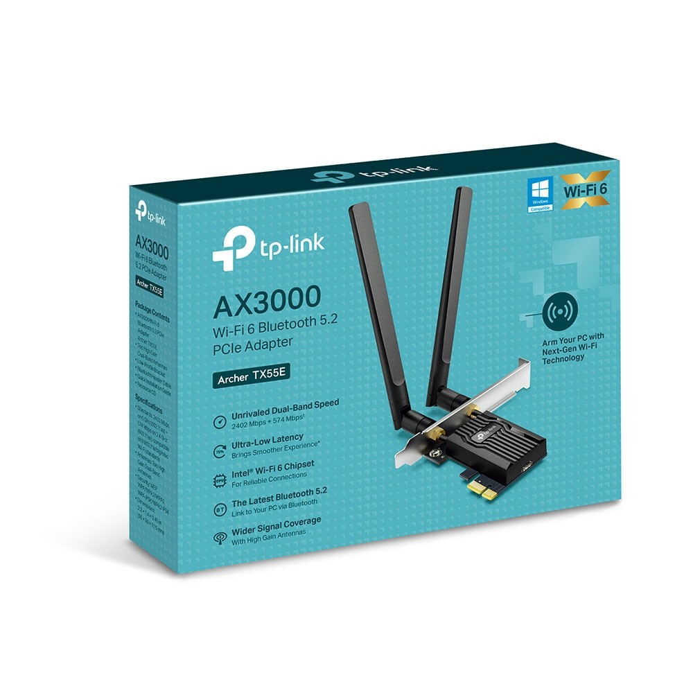 Omrežna kartica Archer TX55E, WiFi 6, PCI-E AX3000 2