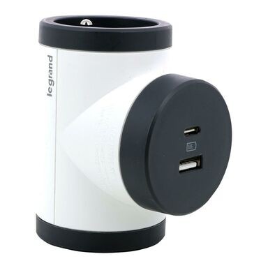 Vrtljivi razdelilnik 2x P+Z + USB AC-B/C