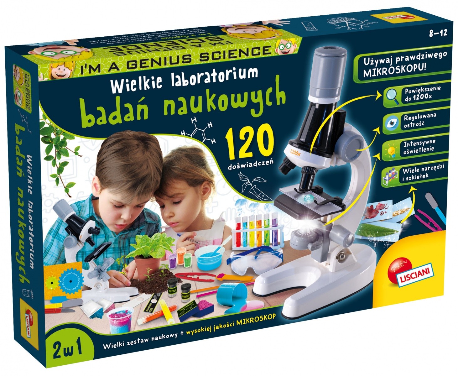 Lisciani I'm A Genius znanstveni komplet 'Veliki laboratorij - 120 poskusov'