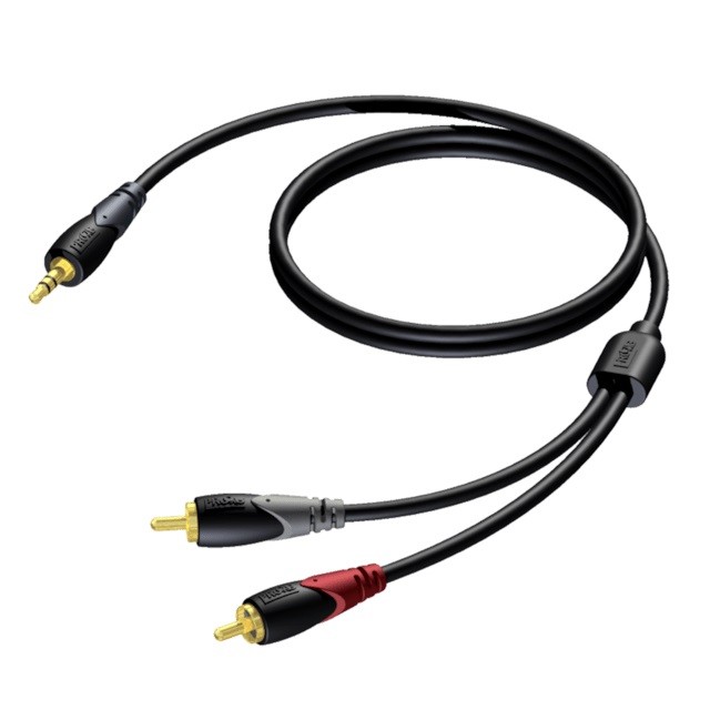 3,5 mm Jack kabel moški - 2x RCA moški, 5 m