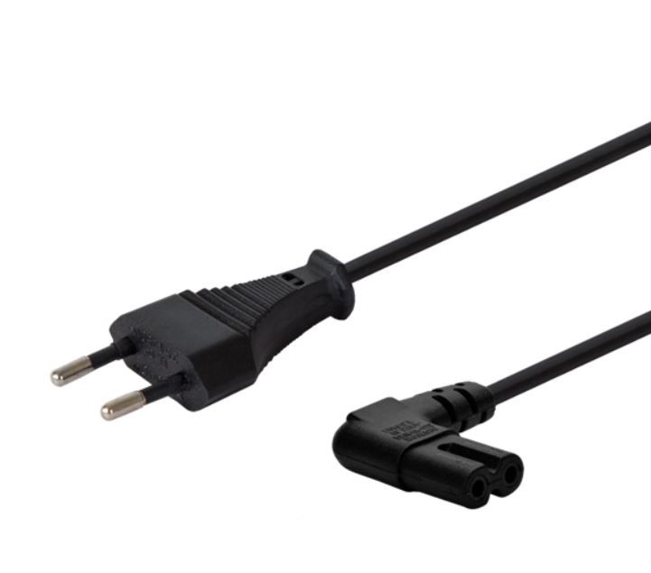 Napajalni kabel 2-pin C7 kotni moški, 3 m, CL-144