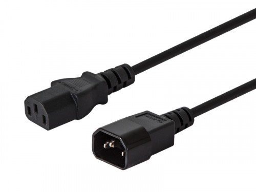 Računalniški podaljšek napajalnega kabla IEC C14 - C13, 1,2m, 10 kosov, CL-99