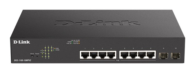 Upravljalnik DGS-1100-10MPV2, 8GE PoE+ 2SFP