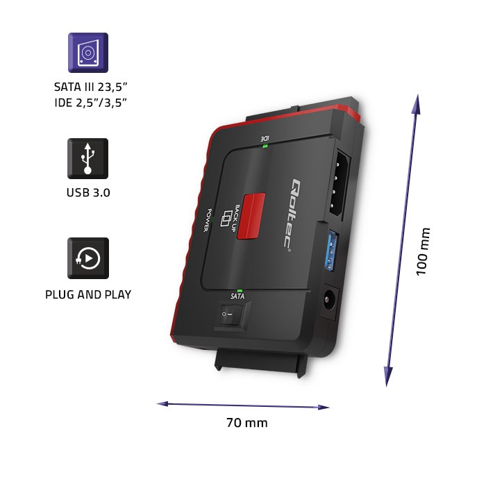 Adapter USB 3.0 na IDE/SATA III 4