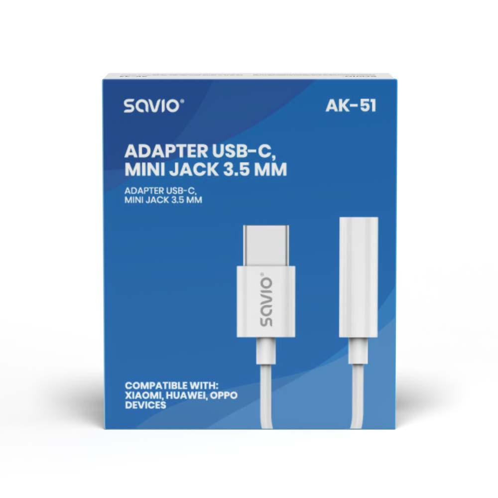 Adapter USB-C na 3,5mm Mini Jack za Xiaomi/Huawei/Oppo AK-51 2
