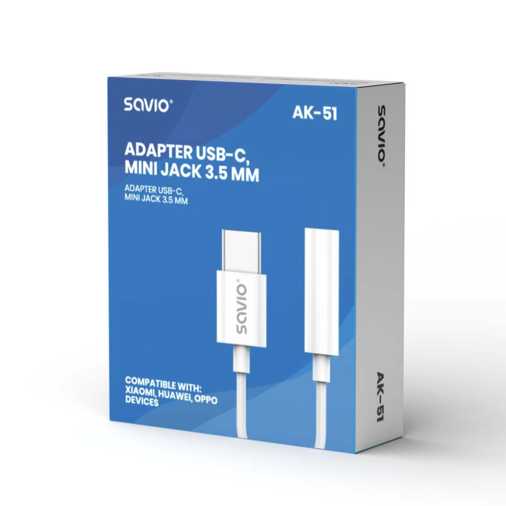 Adapter USB-C na 3,5mm Mini Jack za Xiaomi/Huawei/Oppo AK-51 3