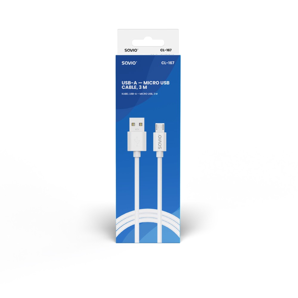 USB-A na Micro USB Kabel, 2A, 3m, CL-167 2