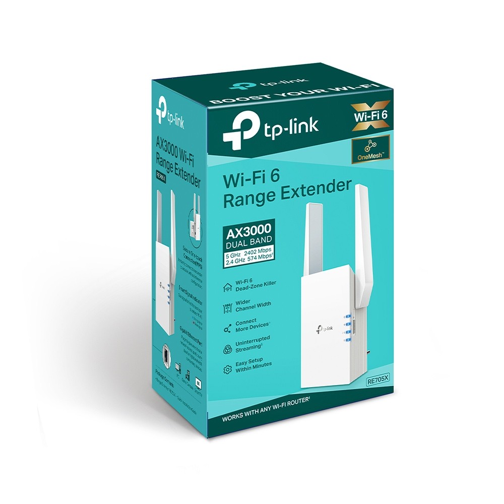 TP-LINK RE705X - Wi-Fi ojačevalnik AX3000, Mesh 3
