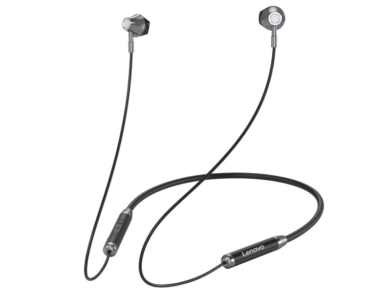 Vstavitljive slušalke Bluetooth HE06, črne