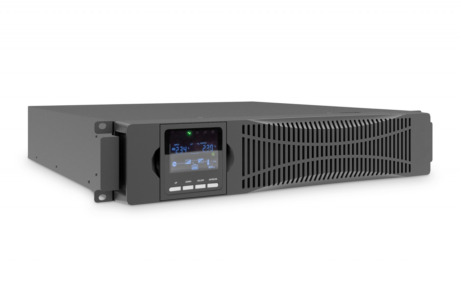 UPS Napajalnik Online Rack 1500VA/1500W, LCD, USB, RS232, RJ45 4