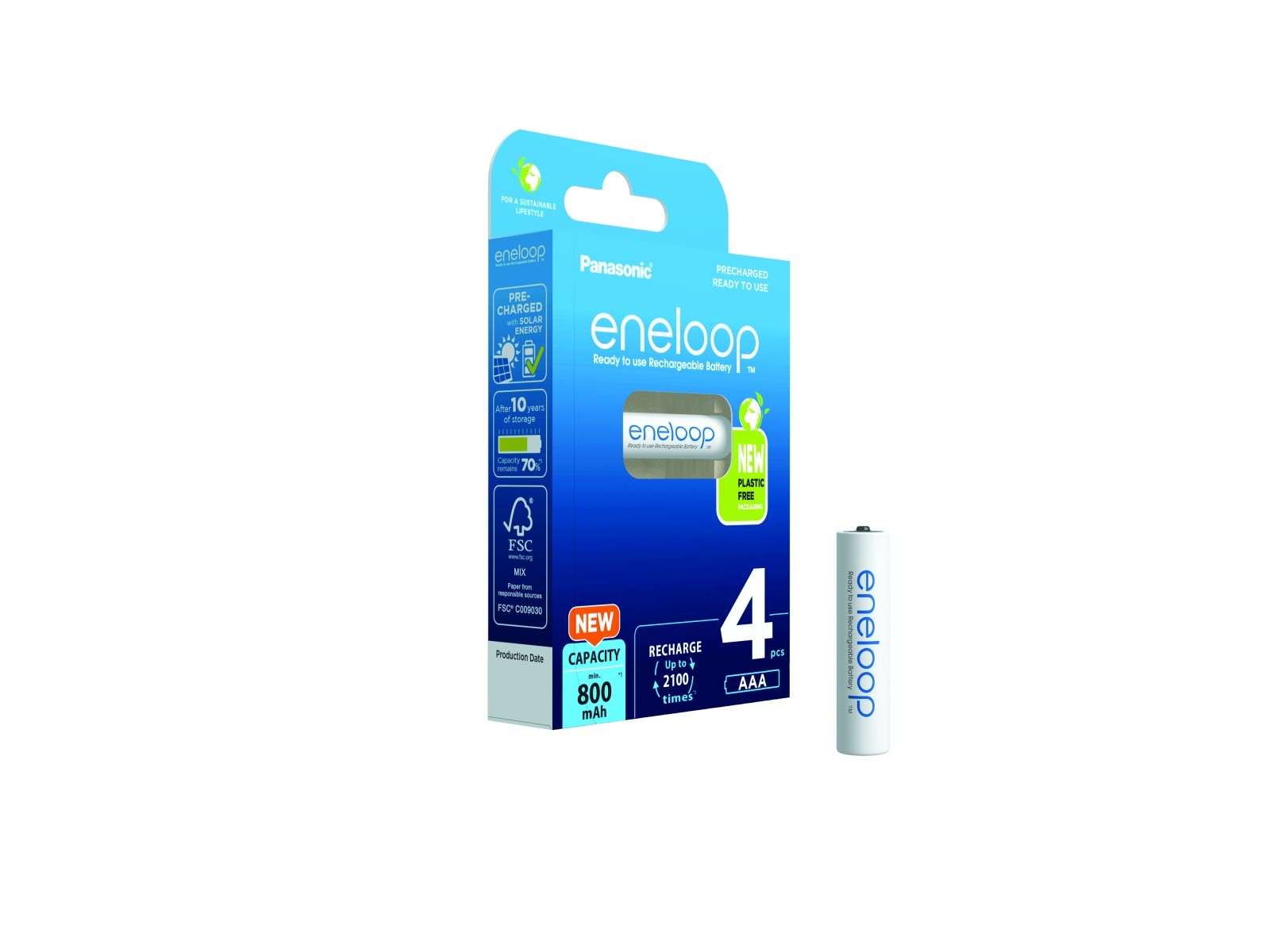 Baterije Eneloop AAA 800 mAh, 4 kosi