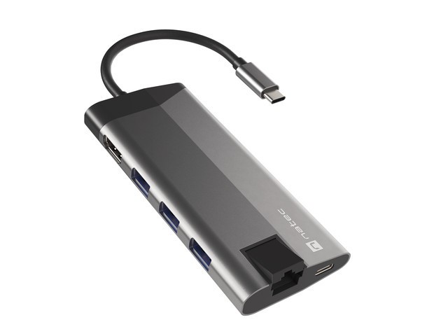 Multiport USB-C Docking Station Fowler Plus: HDMI 4K, 3x USB 3.0, RJ45