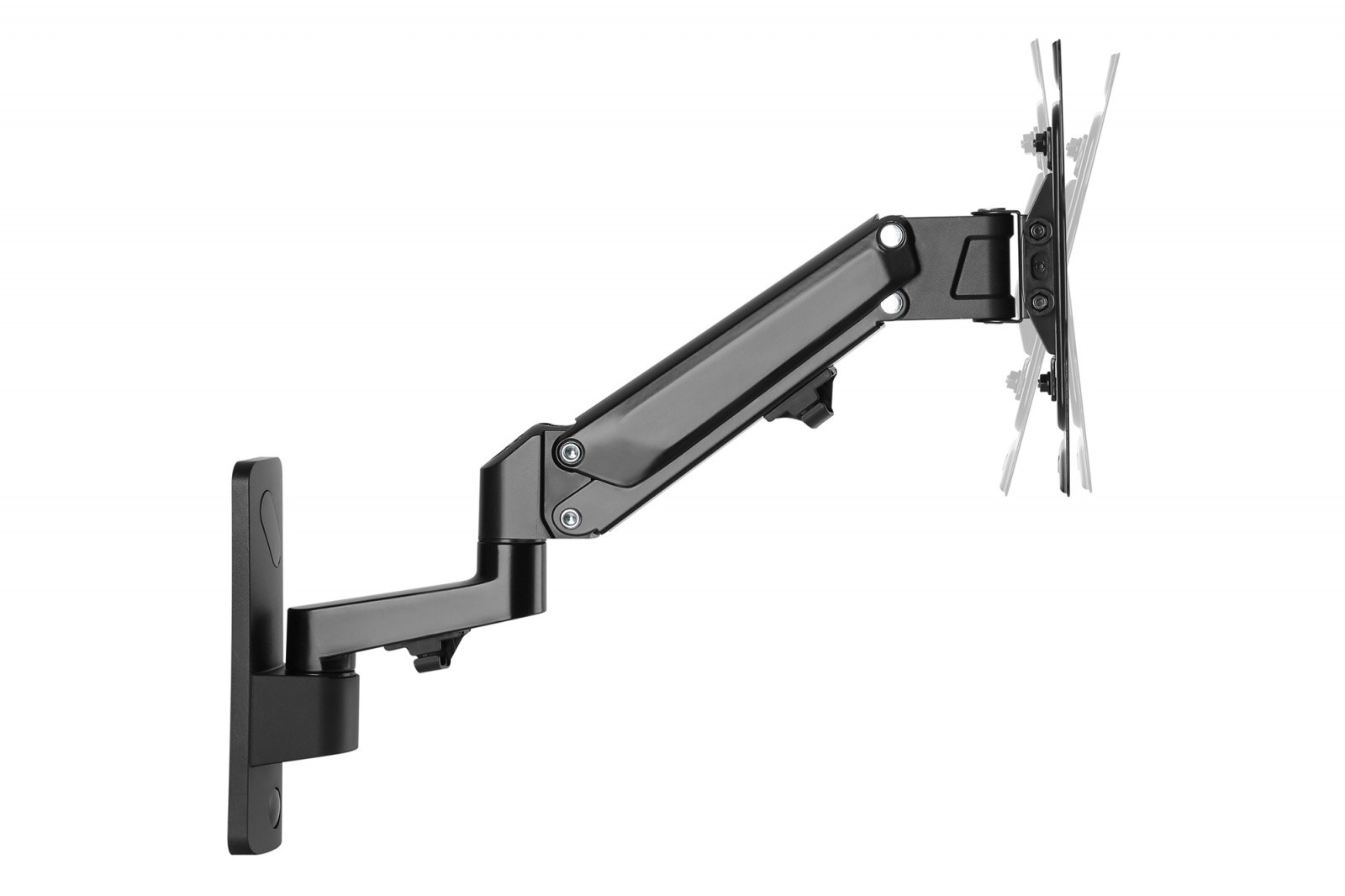 Stenski nosilec za TV/monitor, 1x LCD do 43", max. 23 kg, plinska vzmet 6