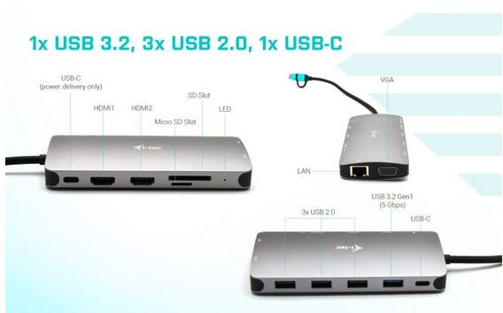 Docking station USB-C/Thunderbolt, 3x Display, LAN, PD 100W 5