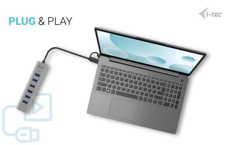 USB-C Hub z 7 priključki in polnjenjem PD 5