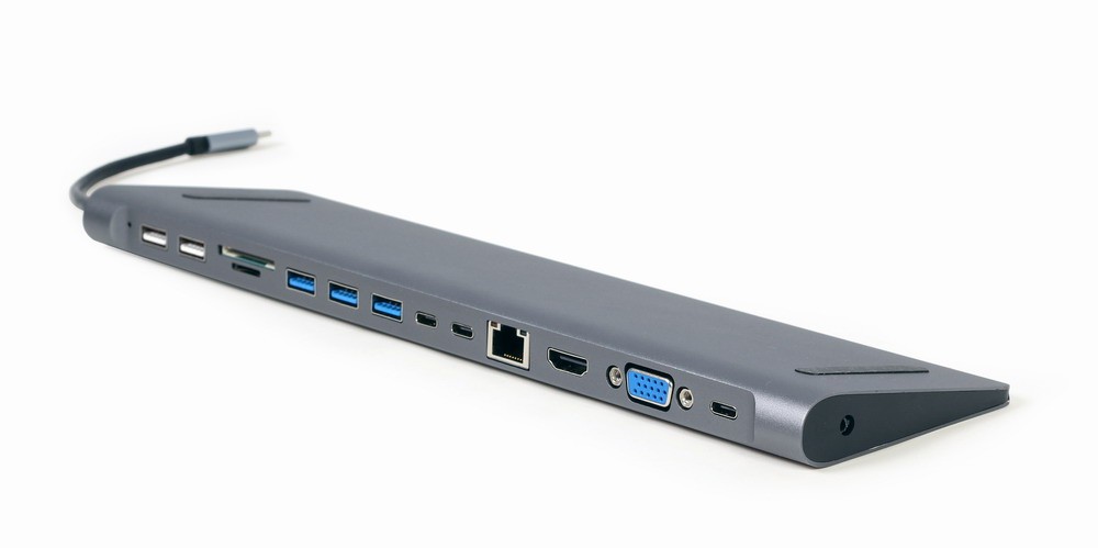 Gembird USB-C Hub z HDMI, GbE, 3xUSB 3.1, 2xUSB 2.0, čitalnik kartic