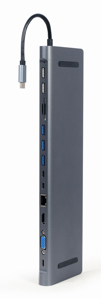 Gembird USB-C Hub z HDMI, GbE, 3xUSB 3.1, 2xUSB 2.0, čitalnik kartic 4