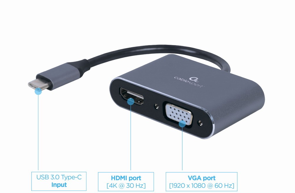 Adapter USB-C v HDMI/VGA 3