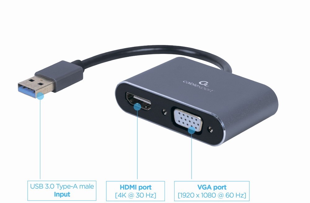 Adapter USB 3.0 v HDMI/VGA 3