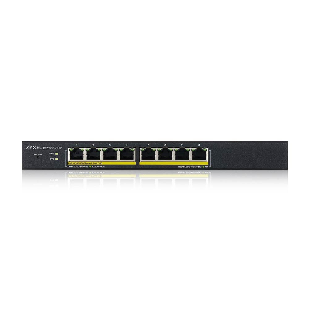 Zyxel GS1900-8HP pametni upravljivi preklopnik: 8x GE, 8x PoE+