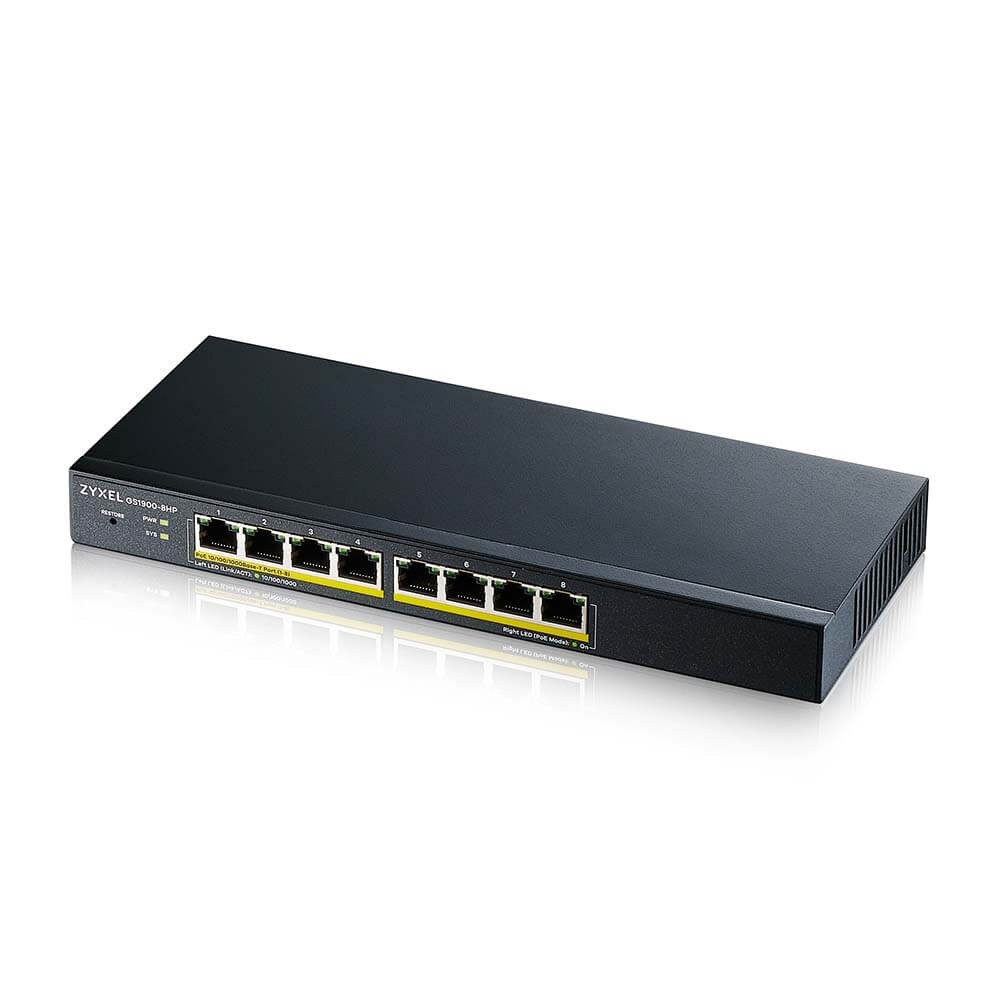 Zyxel GS1900-8HP pametni upravljivi preklopnik: 8x GE, 8x PoE+ 3