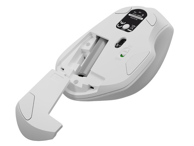 Brezžična miška Siskin 2, 1600 DPI, Bluetooth 5.0 + 2.4GHz, bela 5