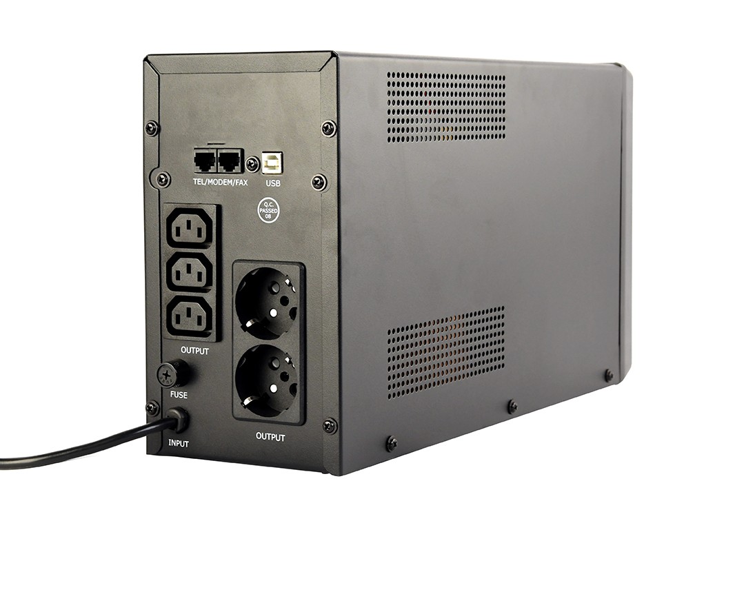 UPS napajalnik 2000VA, Line-in, 1xC14, 3xC13, 2xSchuko, USB, RJ45 2