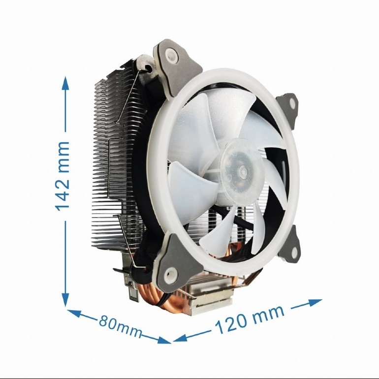Hladilnik procesorja Huracan, 12cm, 150W, RGB LED, 4-pin