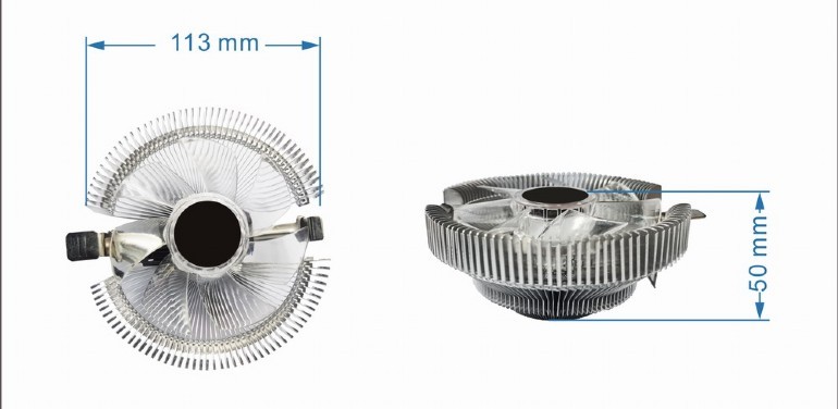 Hladilnik procesorja Huracan, 9cm, 55W, modra LED, 4-pin 4