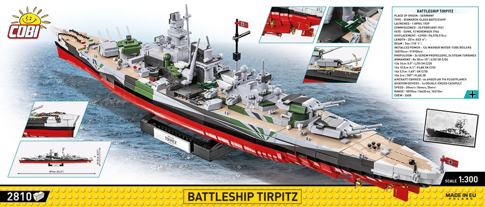 Gradbeni bloki - Bojna ladja Tirpitz, 2810 elementov 2